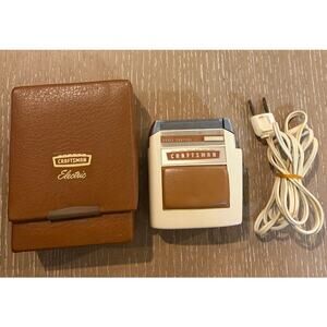 Vintage Craftsman Electric Razor Shaver Original Case - Tested & Works!